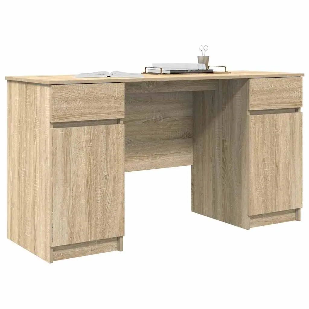 Sonoma Oak Writing Desk with Storage Solutions