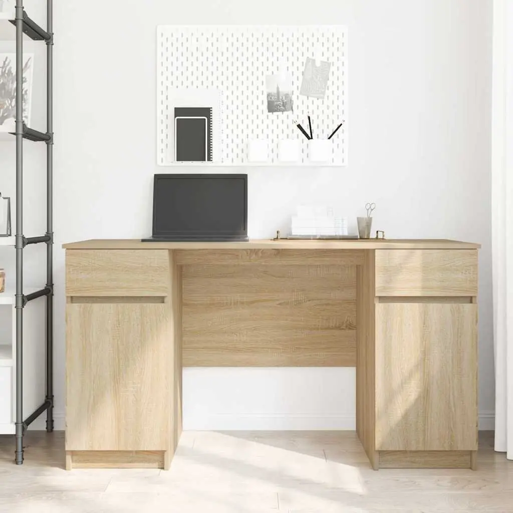 Sonoma Oak Writing Desk with Storage Solutions