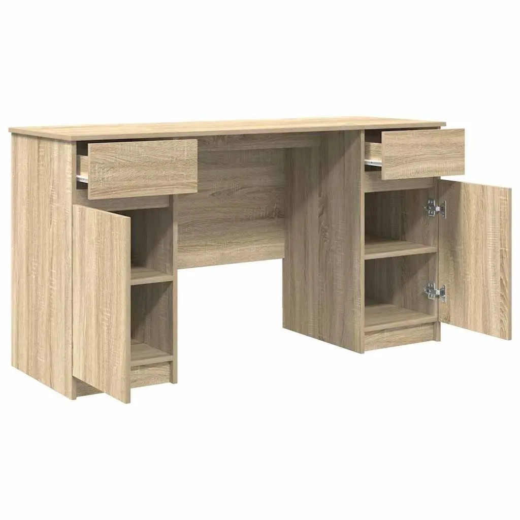 Sonoma Oak Writing Desk with Storage Solutions