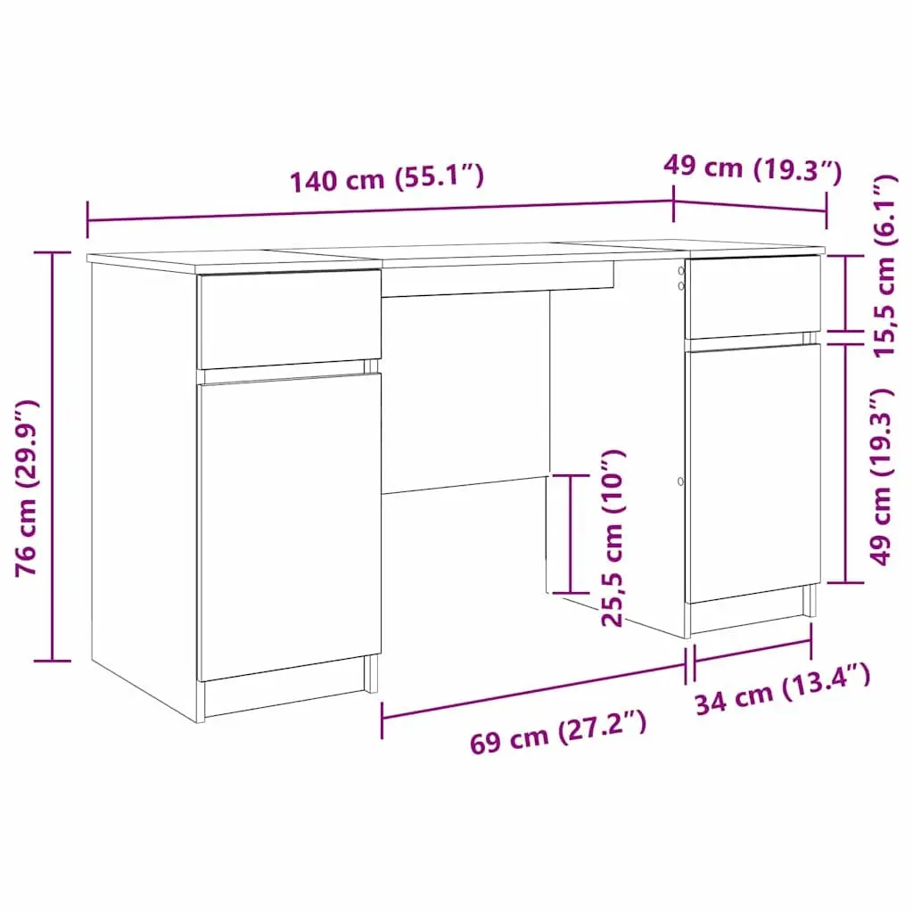 Writing Desk with Ample Storage Solutions