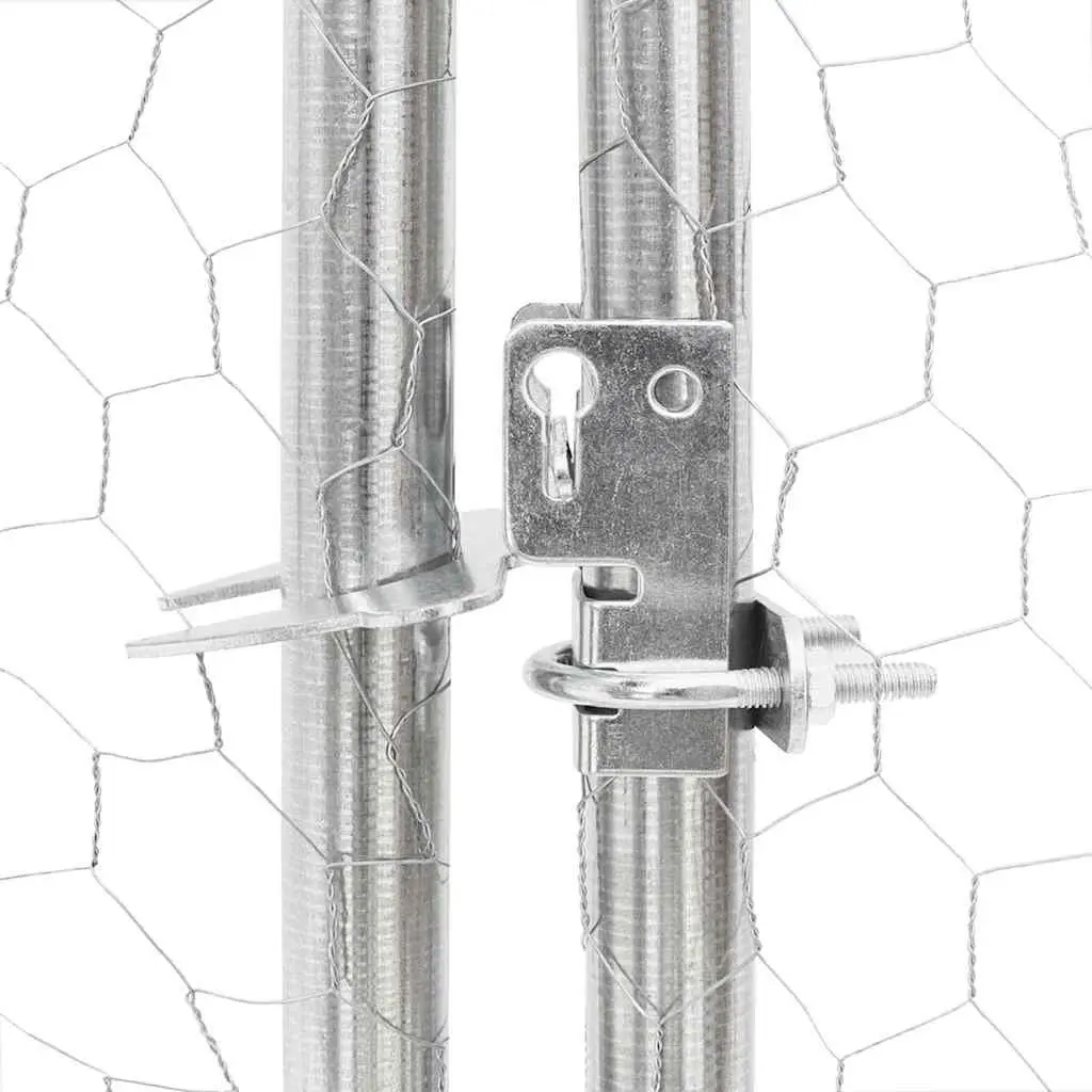 Chicken Run Hexagonal Mesh Walk-In Coop Large Poultry Enclosure Silver
