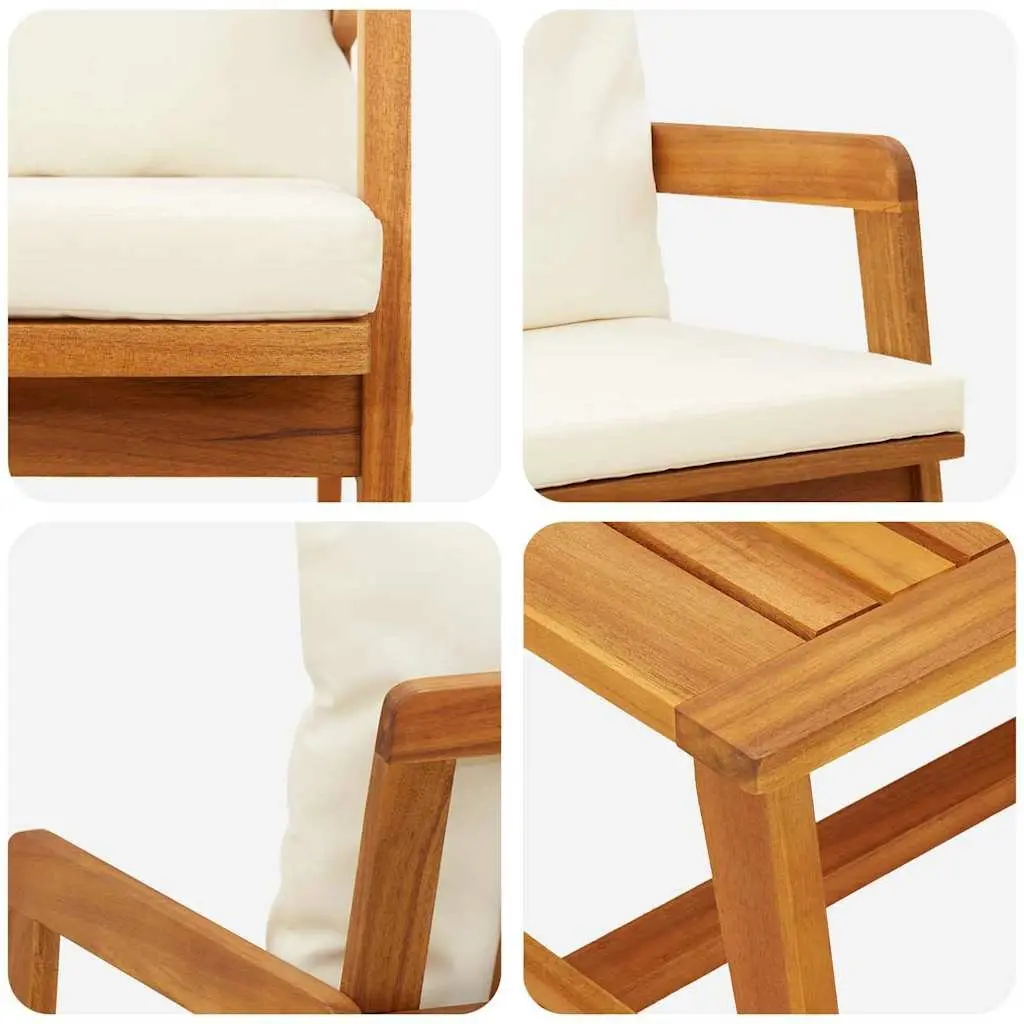 3-Piece Outdoor Bistro Set with Cushions