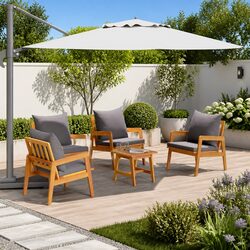 Comfortable and Durable 5-Piece Brown Bistro Set