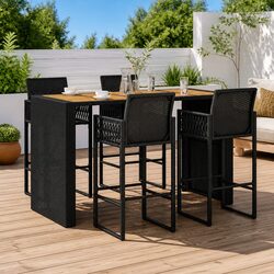 Comfortable and Affordable 5-Piece Outdoor Bar Set