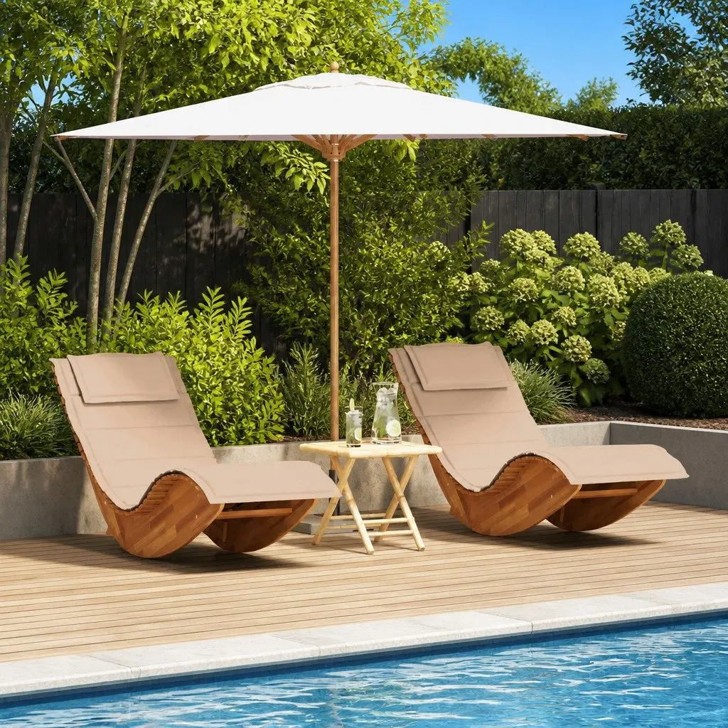 Sun Lounger Set for Outdoors