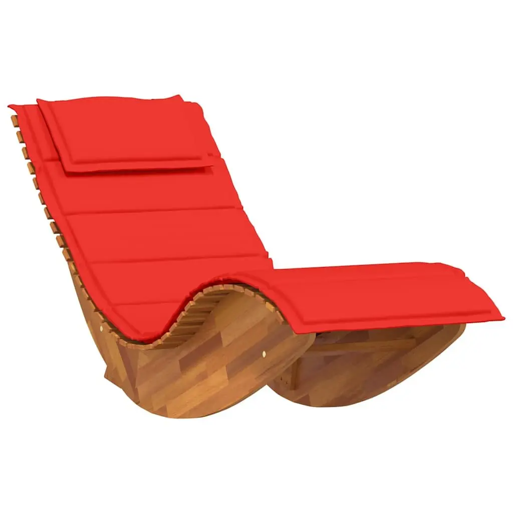 Sun Loungers Outdoor Garden Patio Pool Lounge Chairs Solid Acacia Wood 2 pcs Brown