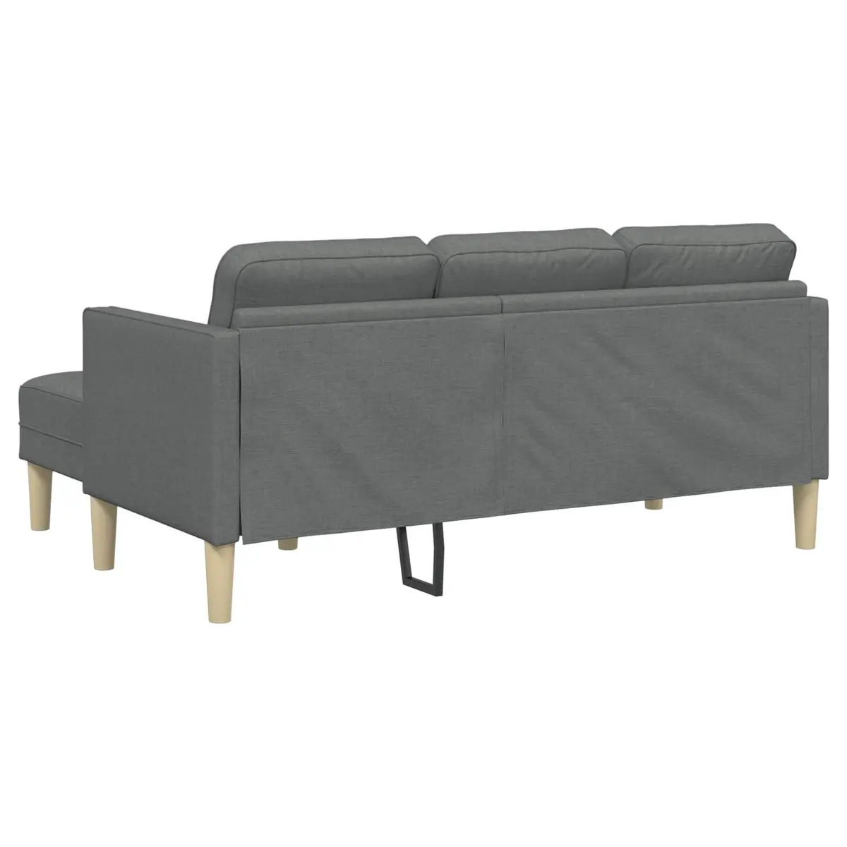 Modular Sofa Set Grey Polyester 2 Pieces Contemporary Living Room Furniture