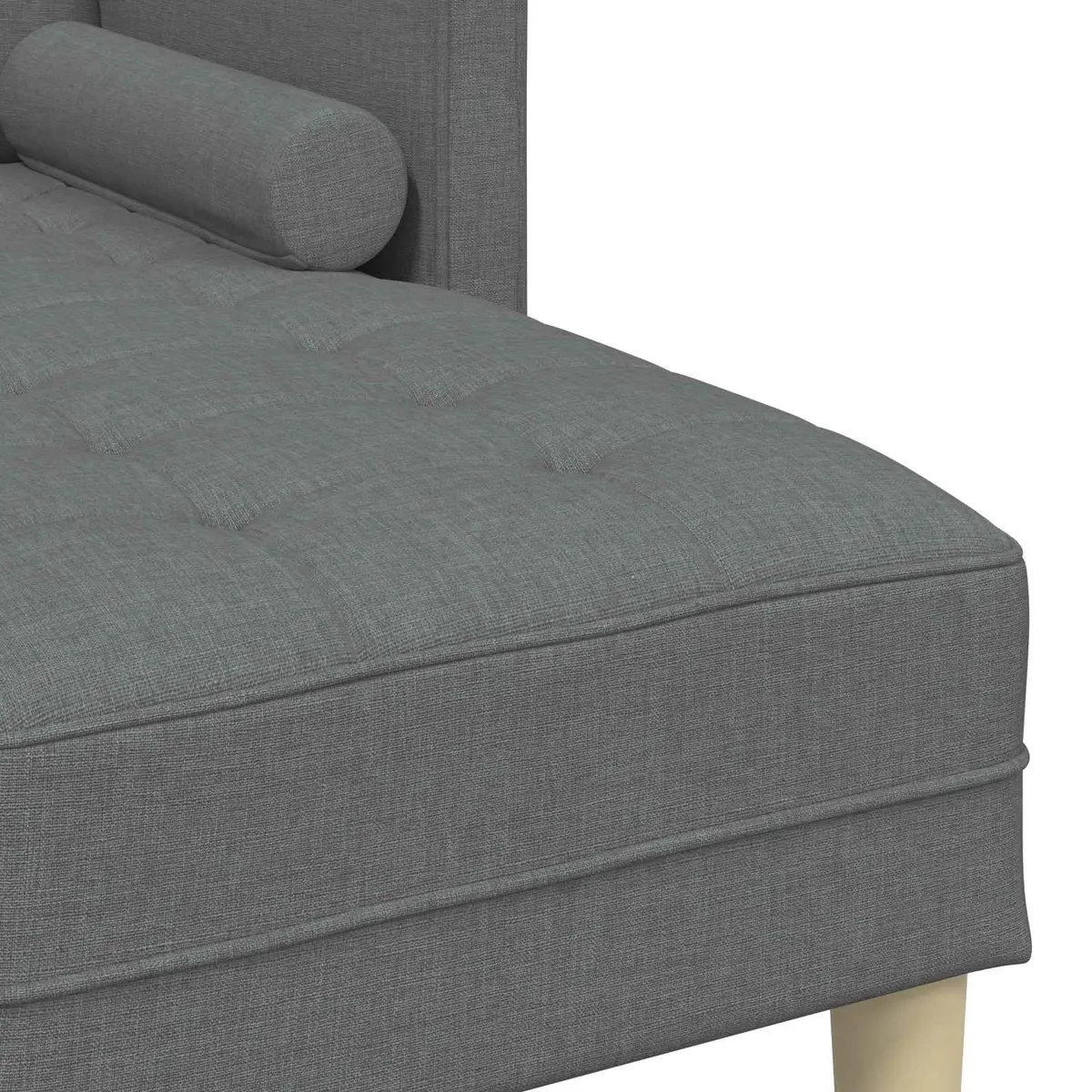 Modular Sofa Set Grey Polyester 2 Pieces Contemporary Living Room Furniture