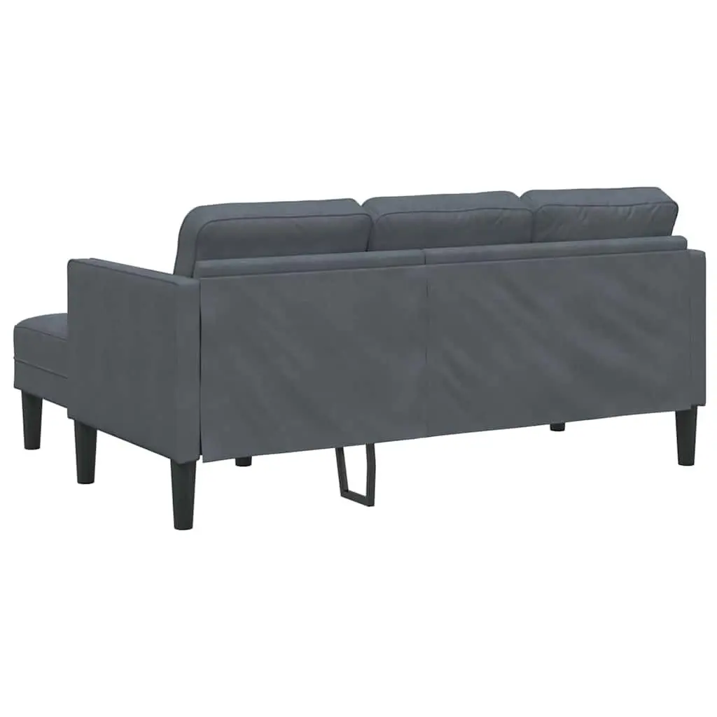 Modular Sofa Set 2-Piece Grey Polyester Living Room Furniture