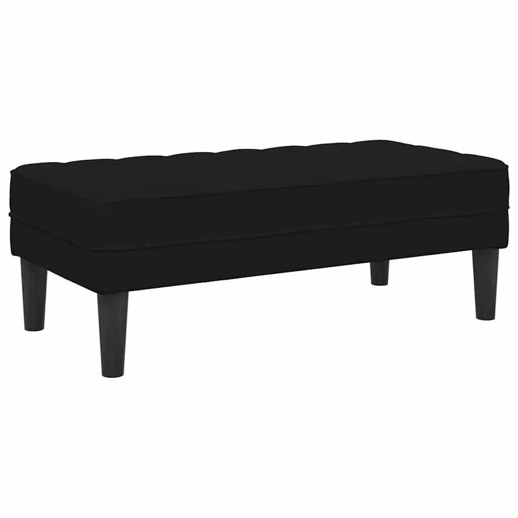 Sofa Set 2 pcs Modern Modular Living Room Furniture Black Polyester Cushion