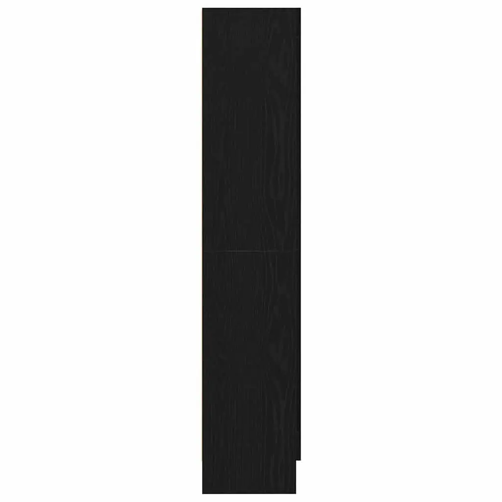 Book Cabinet Modern Storage Shelving Unit 82.5 x 30.5 x 150 cm Black Oak