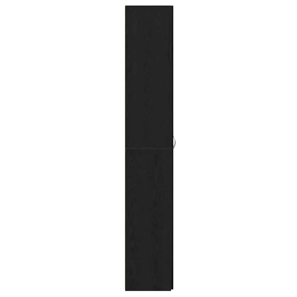 Office Filing Cabinet Black Storage Organizer Engineered Wood Hinge Door 60 x 32 x 190 cm