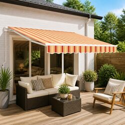 Reliable Yellow Retractable Awning 300 x 250 cm for Your Home
