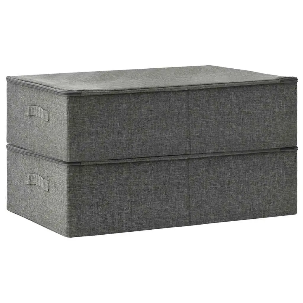Storage Boxes Foldable Fabric 70x40x18cm Anthracite