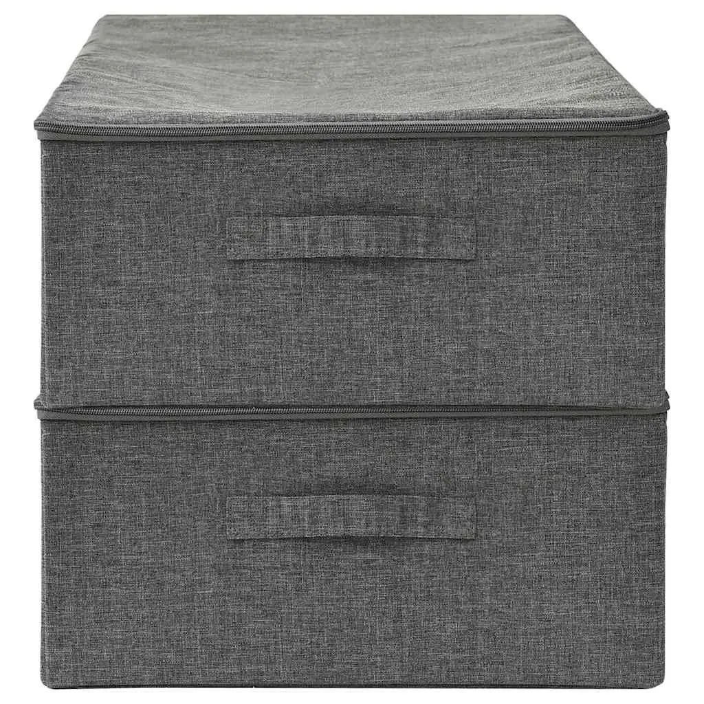 Storage Boxes Foldable Fabric 70x40x18cm Anthracite