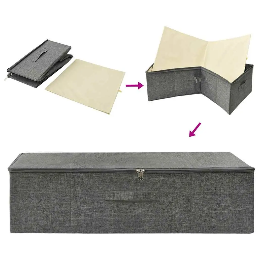 Storage Boxes Foldable Fabric 70x40x18cm Anthracite