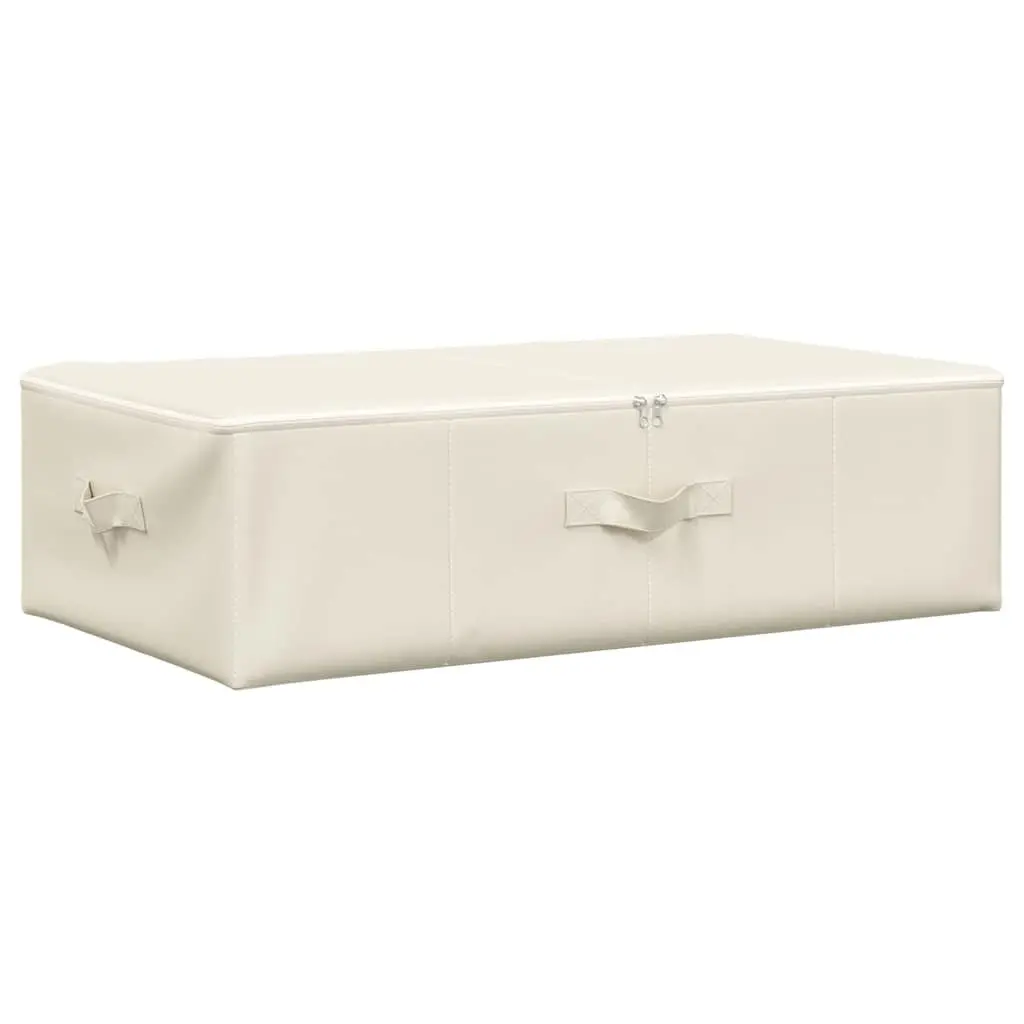 Foldable Fabric Storage Box Organiser 70x40x18cm Cream