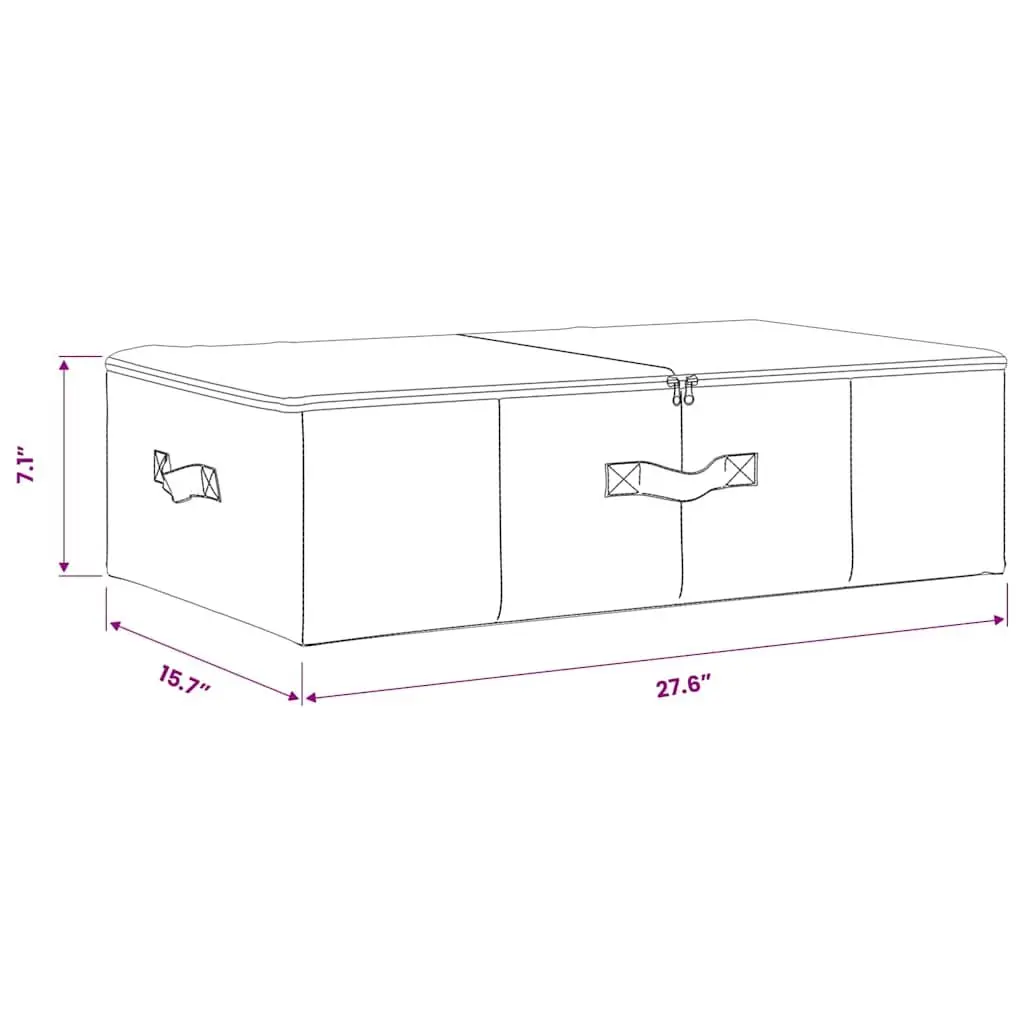 Foldable Fabric Storage Box Organiser 70x40x18cm Cream