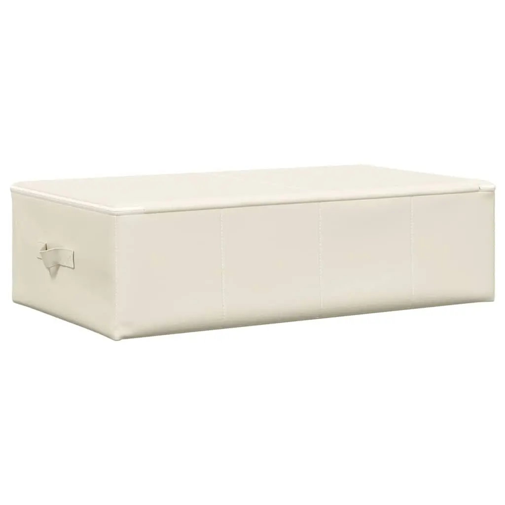 Foldable Fabric Storage Box Organiser 70x40x18cm Cream