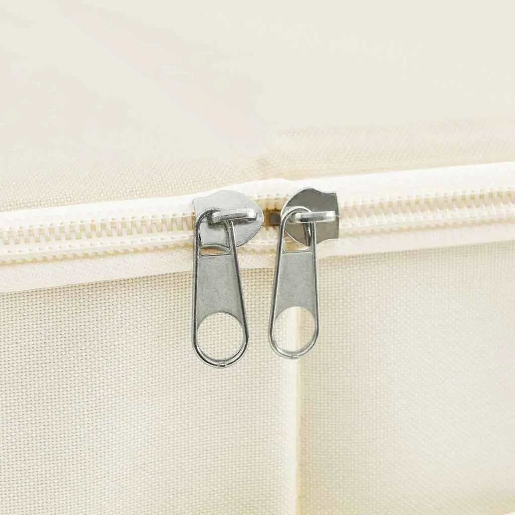Foldable Fabric Storage Box Organiser 70x40x18cm Cream