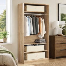 Foldable Storage Boxes in Cream - Practical Organising Set