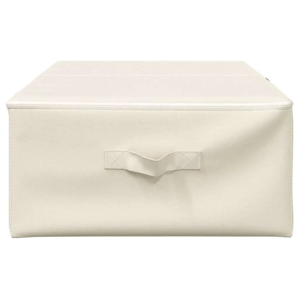 Foldable Storage Boxes Household Organiser 70x40x18 cm Cream 2 Piece