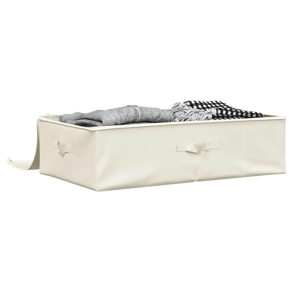 Foldable Storage Boxes Household Organiser 70x40x18 cm Cream 2 Piece