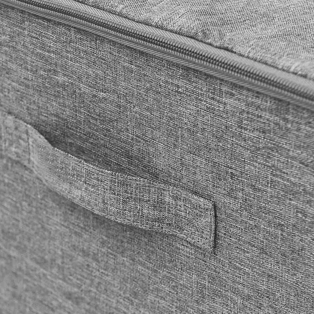 Foldable Fabric Storage Boxes Household Organiser 43x34x23 cm Grey 2 Piece