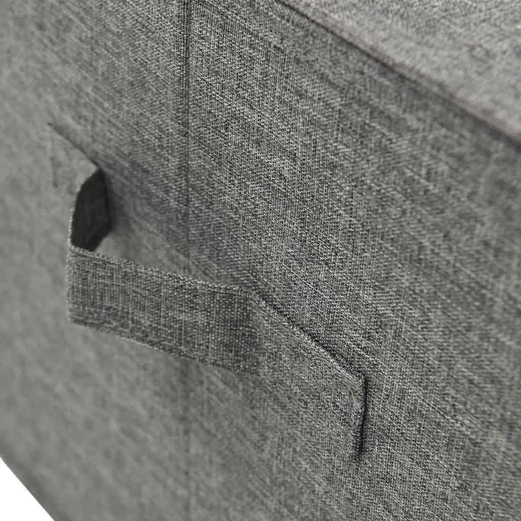 Storage Boxes Anthracite Non-Woven Fabric Folding Storage Cubes 2 Compartment