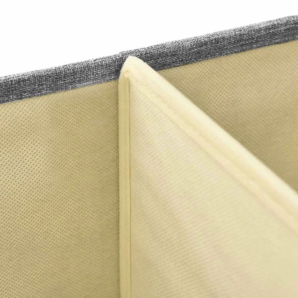 Storage Boxes Grey Non-Woven Fabric 2 Compartments Foldable Home Organiser