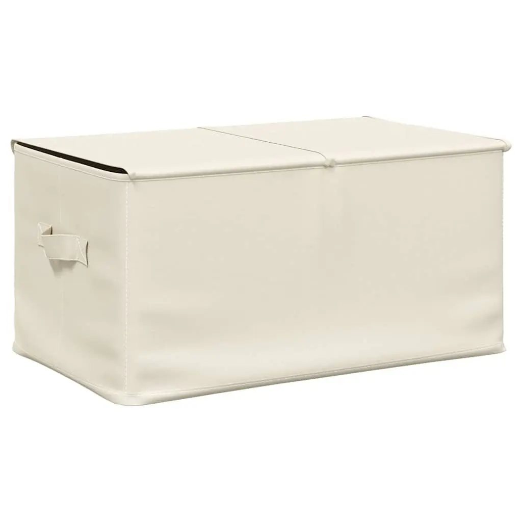 Foldable Cream Storage Bins Non-Woven Fabric Organiser with 2 Compartments for Home Use