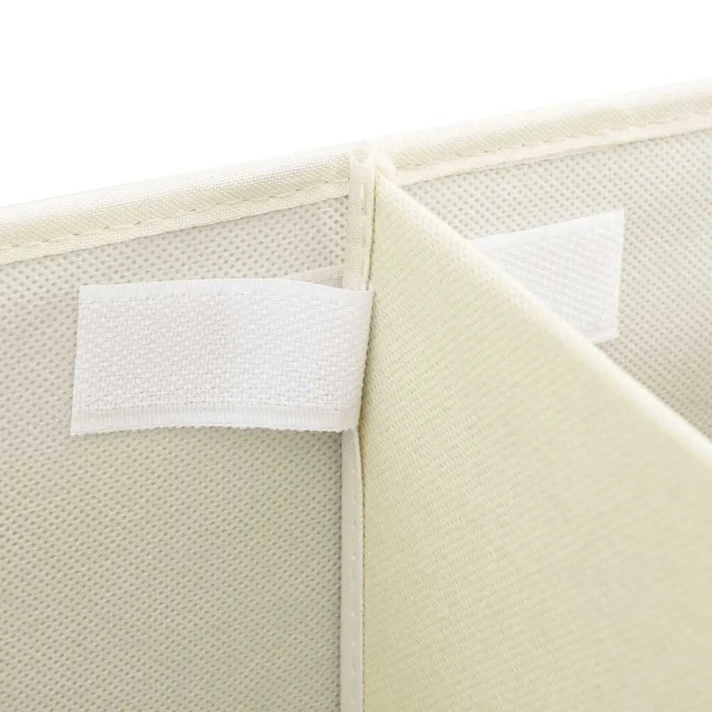 Foldable Cream Storage Bins Non-Woven Fabric Organiser with 2 Compartments for Home Use