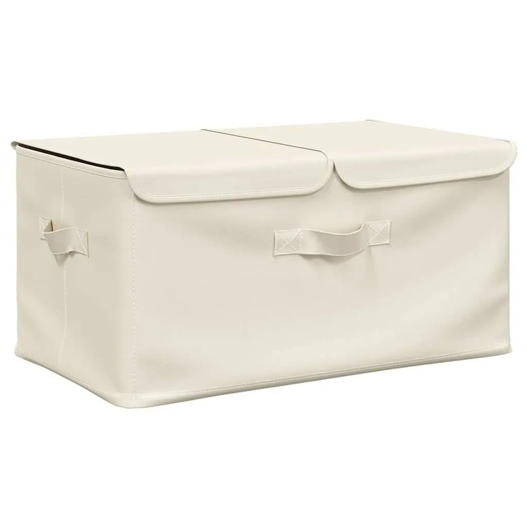 Foldable Cream Storage Bins Non-Woven Fabric Organiser with 2 Compartments for Home Use