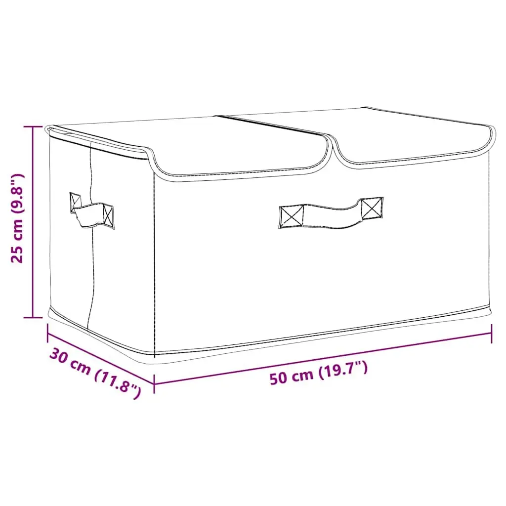 Foldable Cream Storage Bins Non-Woven Fabric Organiser with 2 Compartments for Home Use