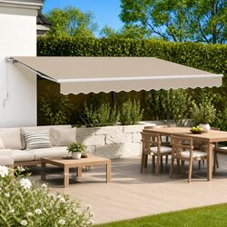 Value-Packed Beige Retractable Awning 400 x 300cm
