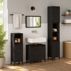 Reliable Wall-Mounted Bathroom Furniture Set, 3 Pieces