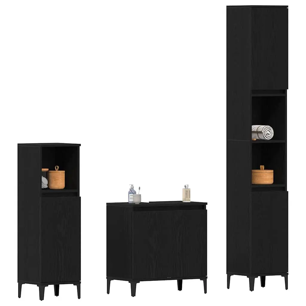 Wall-Mounted Bathroom Furniture Set, 3 Pieces