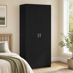 Reliable Black Wardrobe - 80 x 50.5 x 180 cm for Practical Use