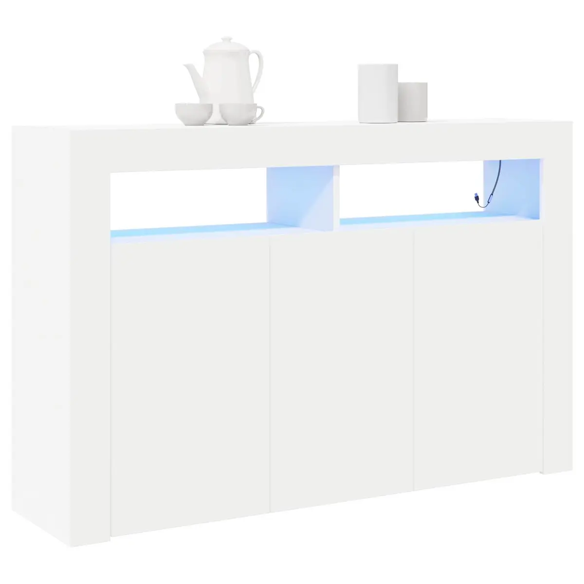 White Sideboard with Integrated LED Lighting