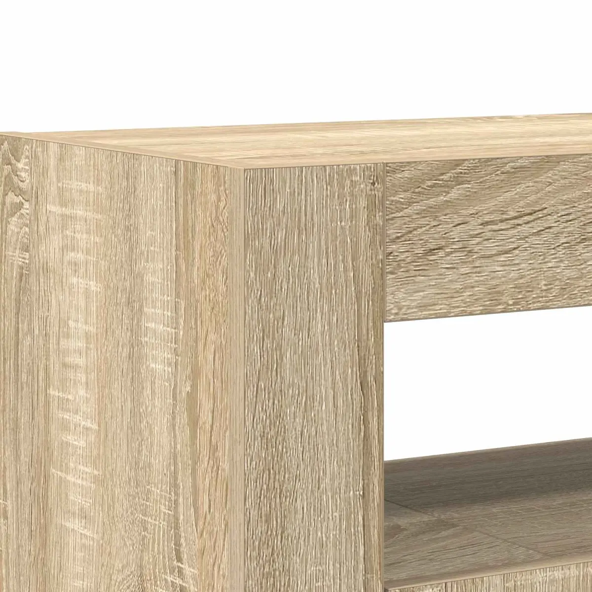 Sideboard Sonoma Oak 116x30x75cm Engineered Wood RGB LED Storage Cabinet