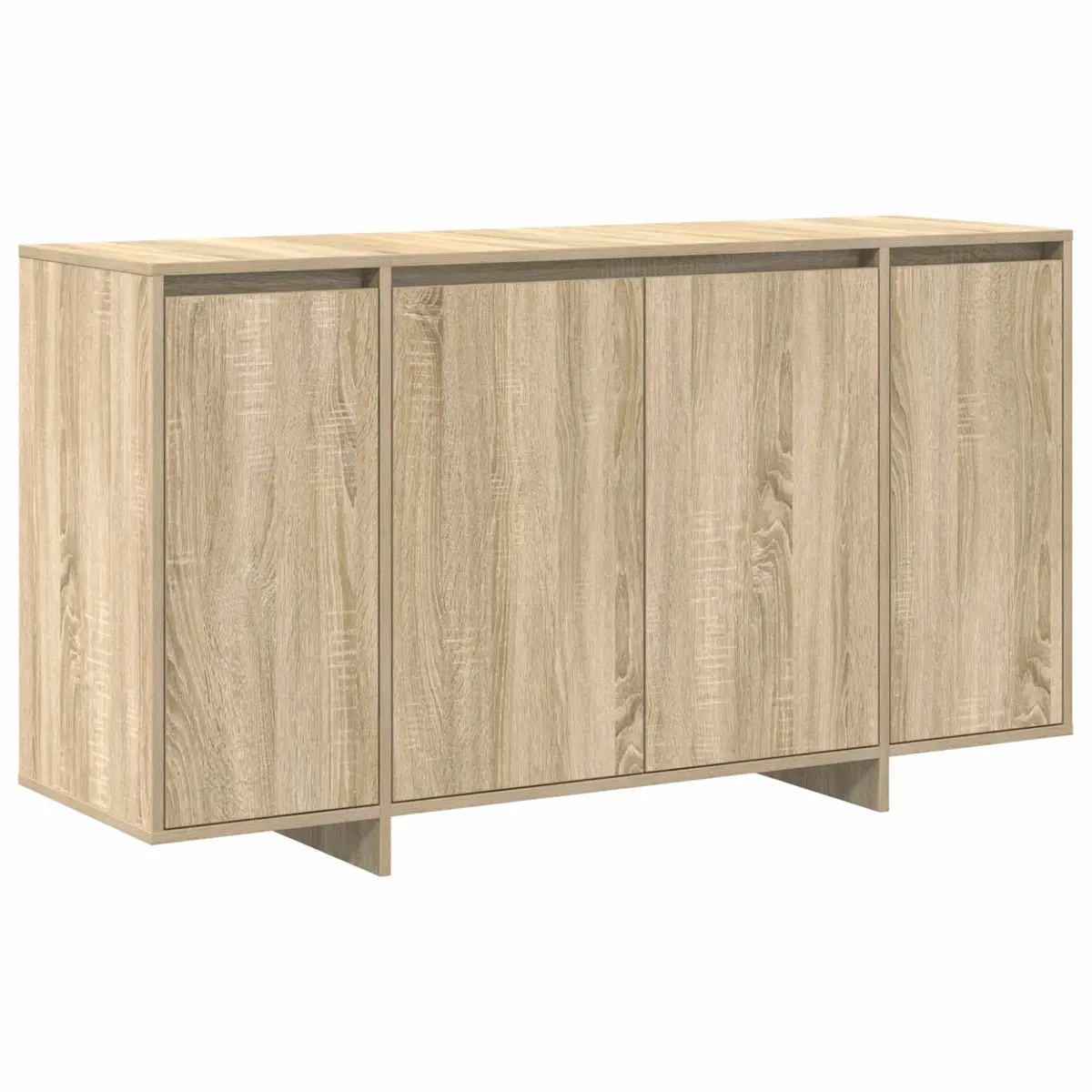Sideboard Storage Cabinet Sonoma Oak 135cm Modern Living Room Furniture Buffet
