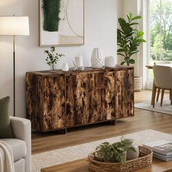 Reliable 135cm Brown Sideboard with Ample Storage