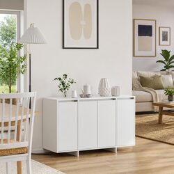 Reliable White Rectangular Sideboard for Storage Needs
