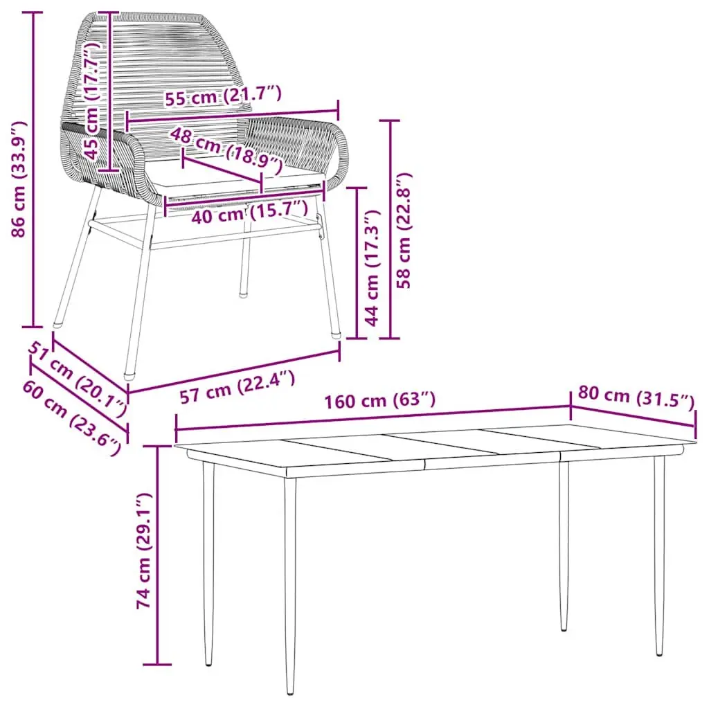 7 Piece Garden Dining Set