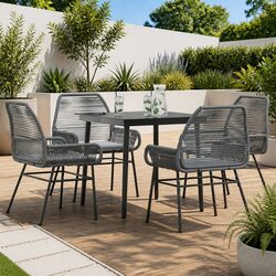 Comfortable and Durable 5 Piece Garden Dining Set