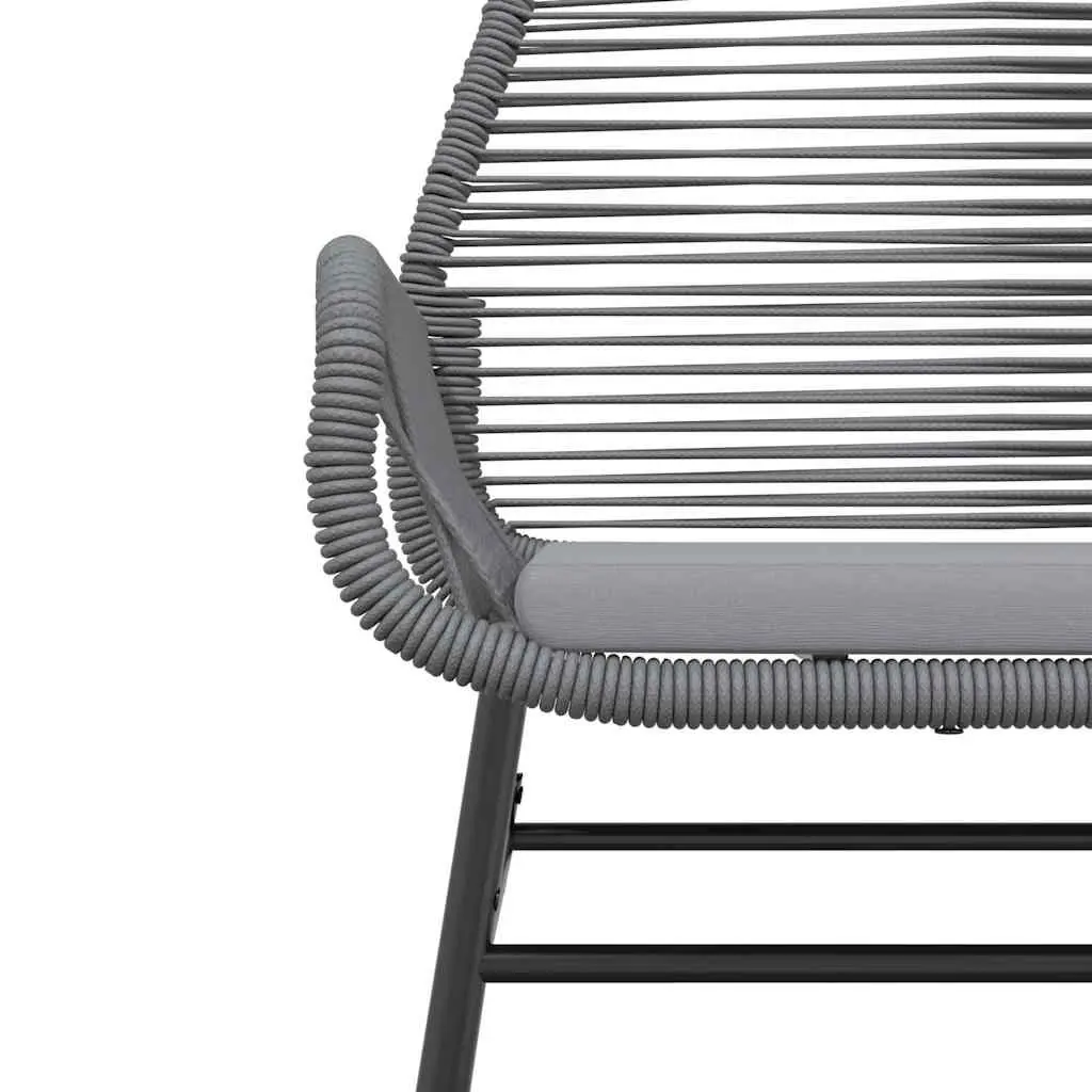 Garden Dining Set 5 Piece Outdoor Furniture Patio Table Chairs Grey