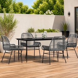 Reliable 5-Piece Outdoor Dining Set with Cushions