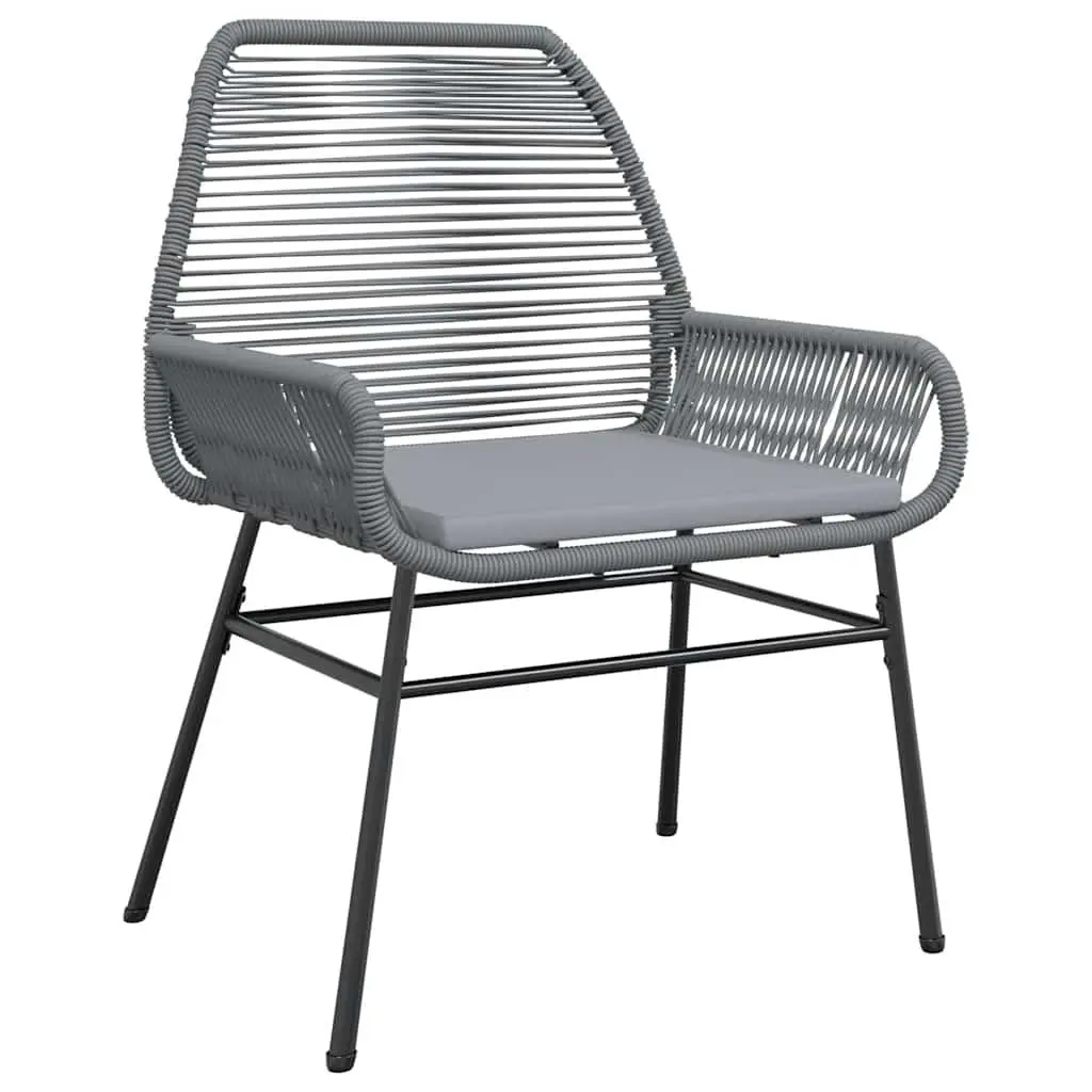 Garden Dining Set 5 Piece Outdoor Furniture Grey Poly Rattan Glass Table