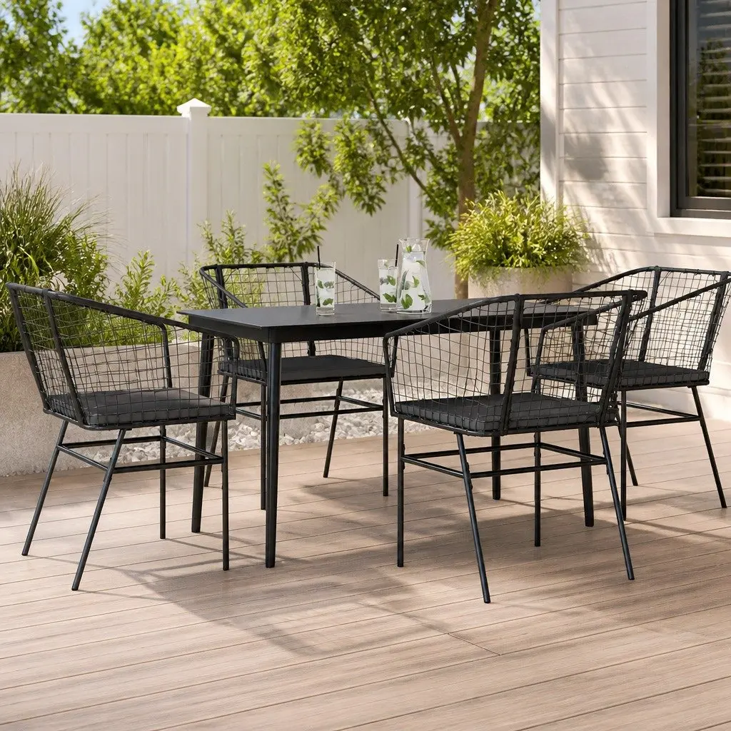 5-Piece Garden Dining Set for Comfort
