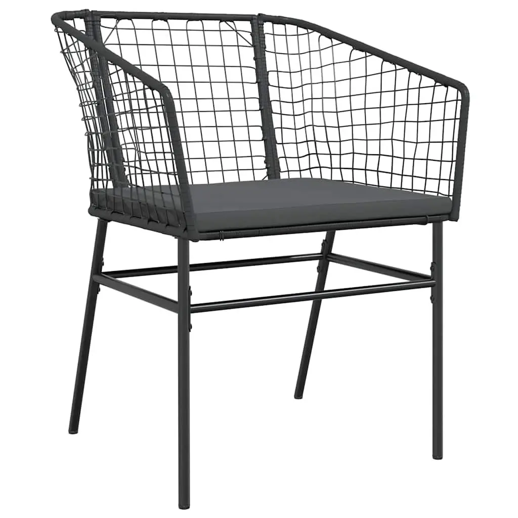 5 Piece Black Garden Dining Set